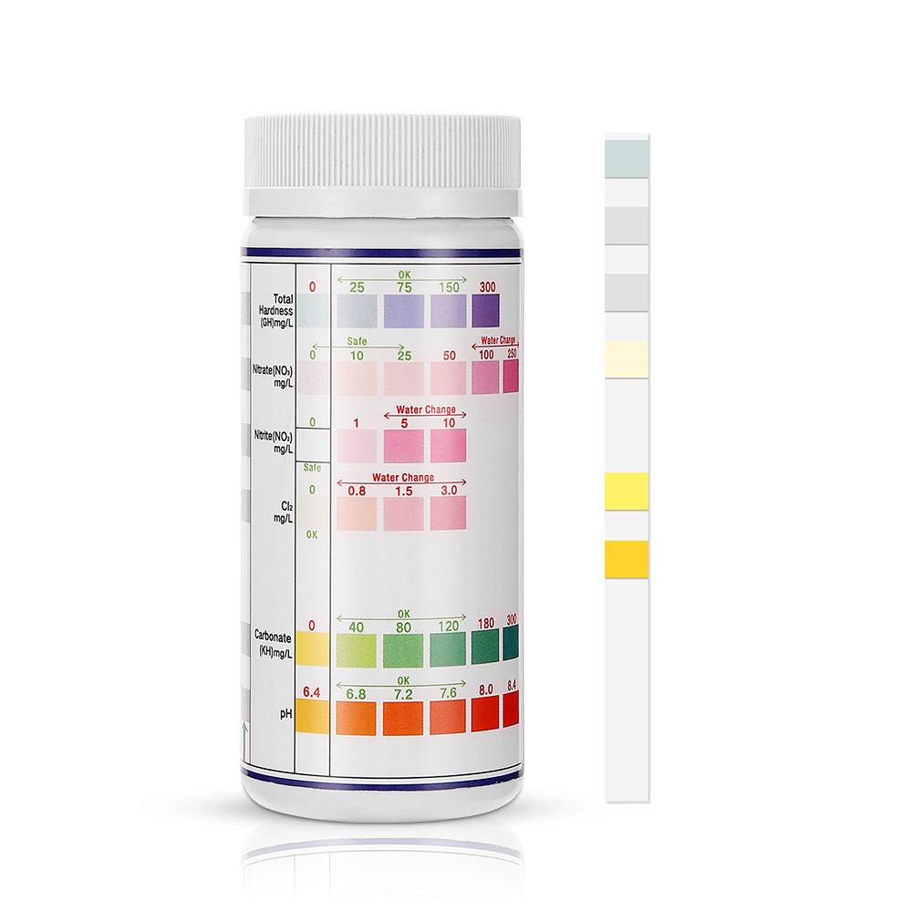 Water Testing Kit - 6-In-1 Water Quality Test Strips Fish