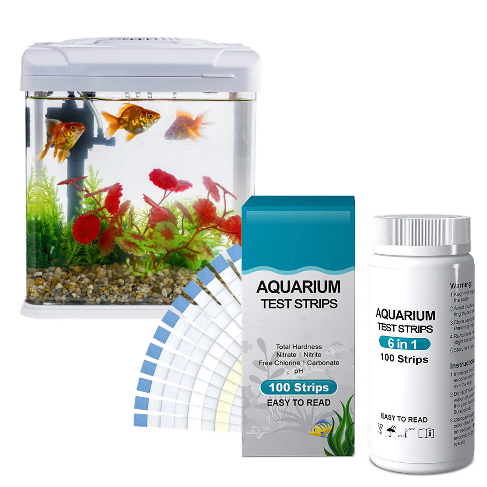 Water Testing Kit - 100pcs 6-in-1 Water Quality Test Strips