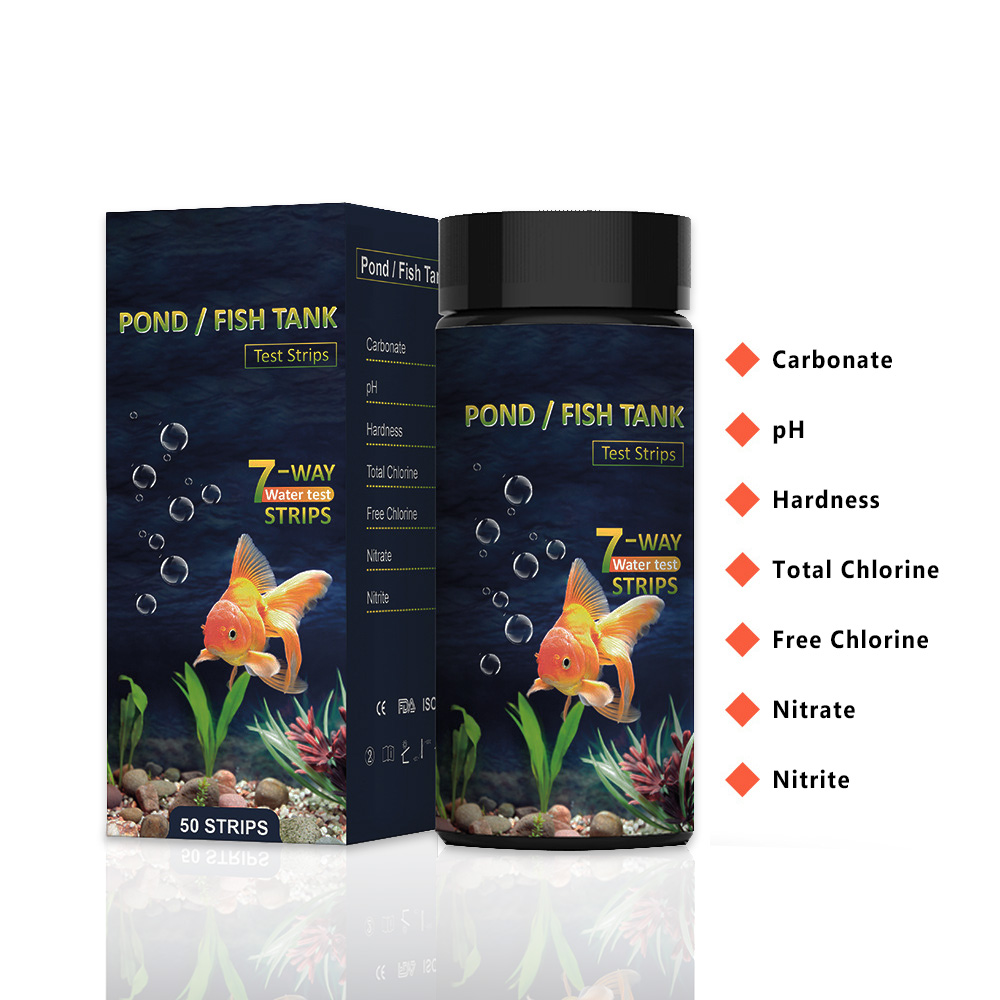 Water Testing Kit - 7 in 1 Aquarium Test Strips,