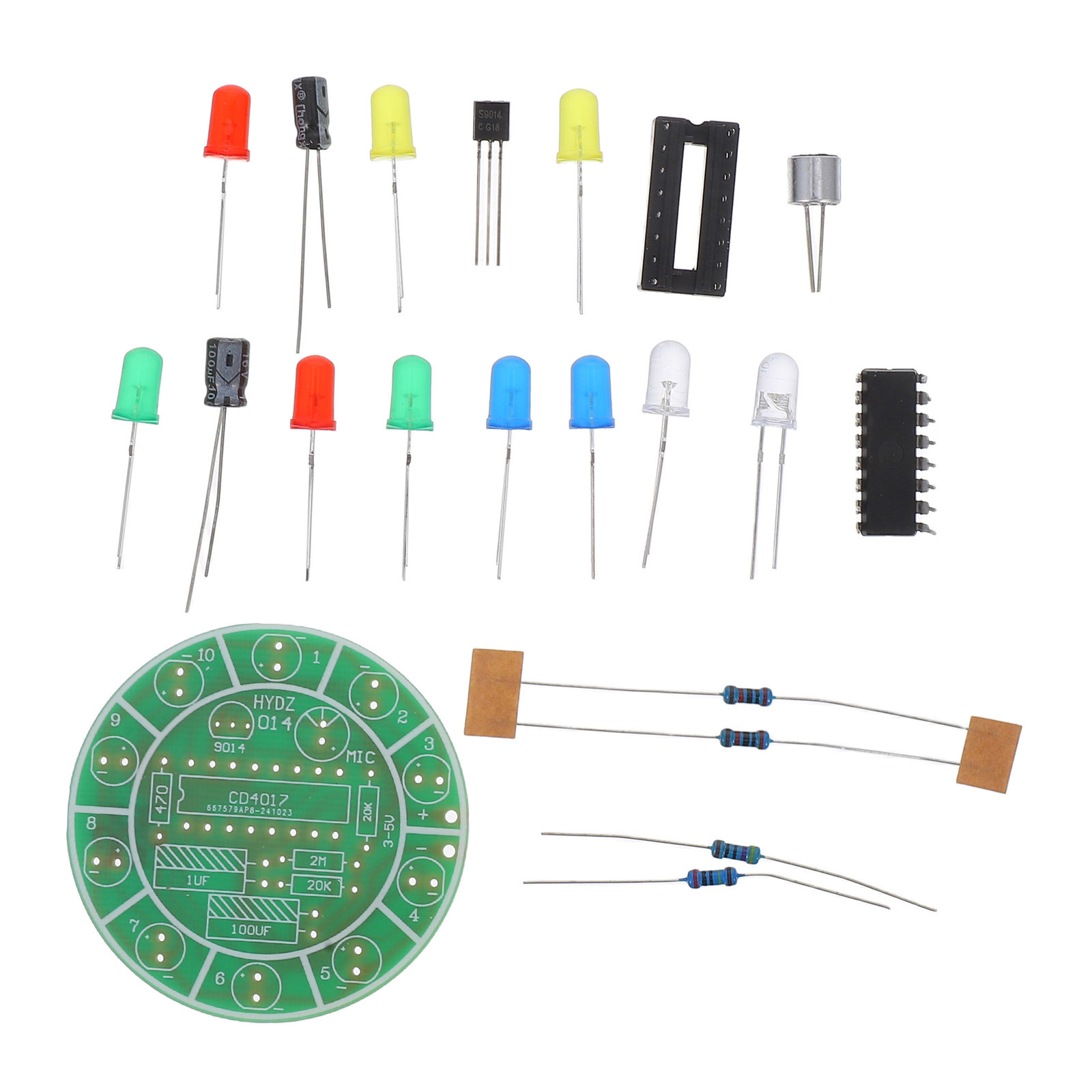 Science Experiment - 1Set Sound Activated DIY Rotating LED