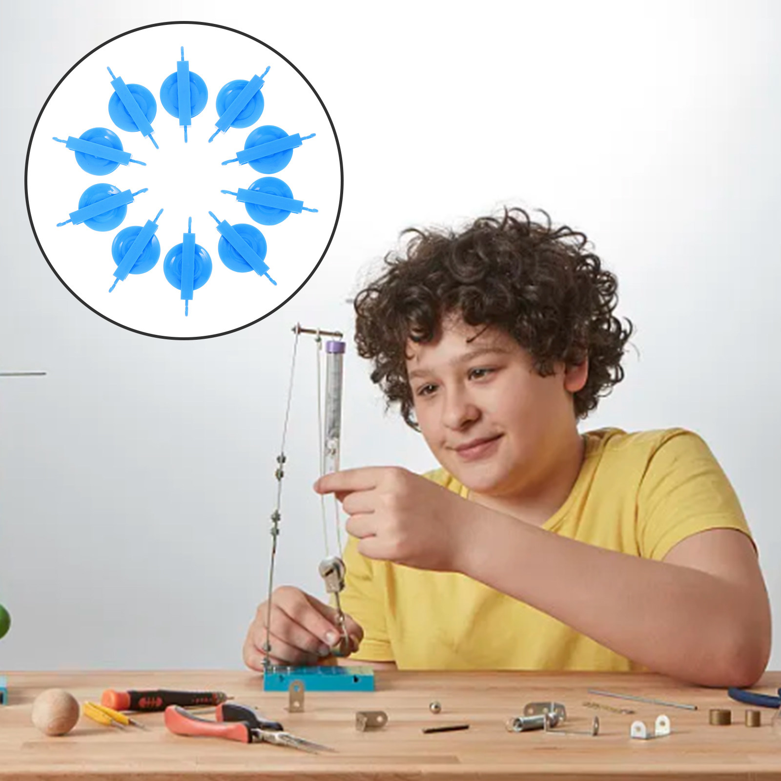 10Pcs Plastic Pulley Set for P - Science Experiment 评论和价格