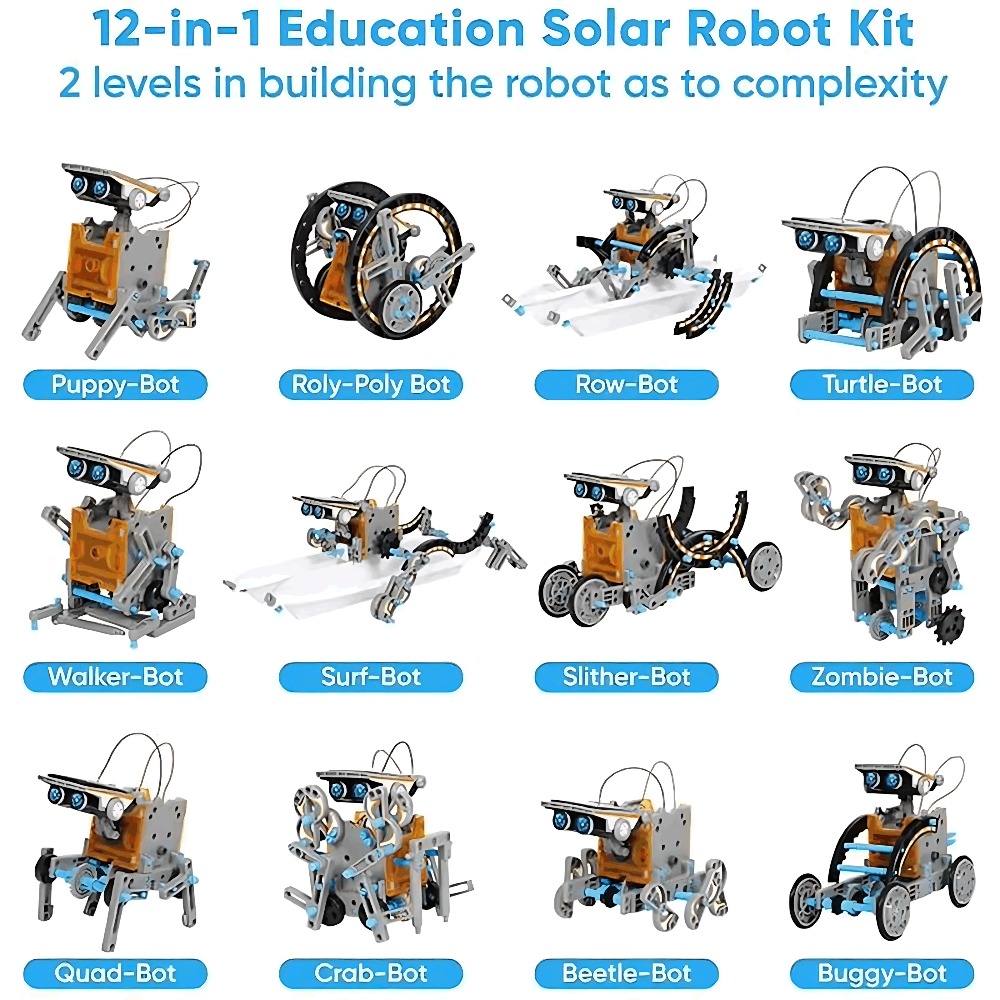 Solar Robot Building Blocks 12 - Science Toys Diy 评论和价格
