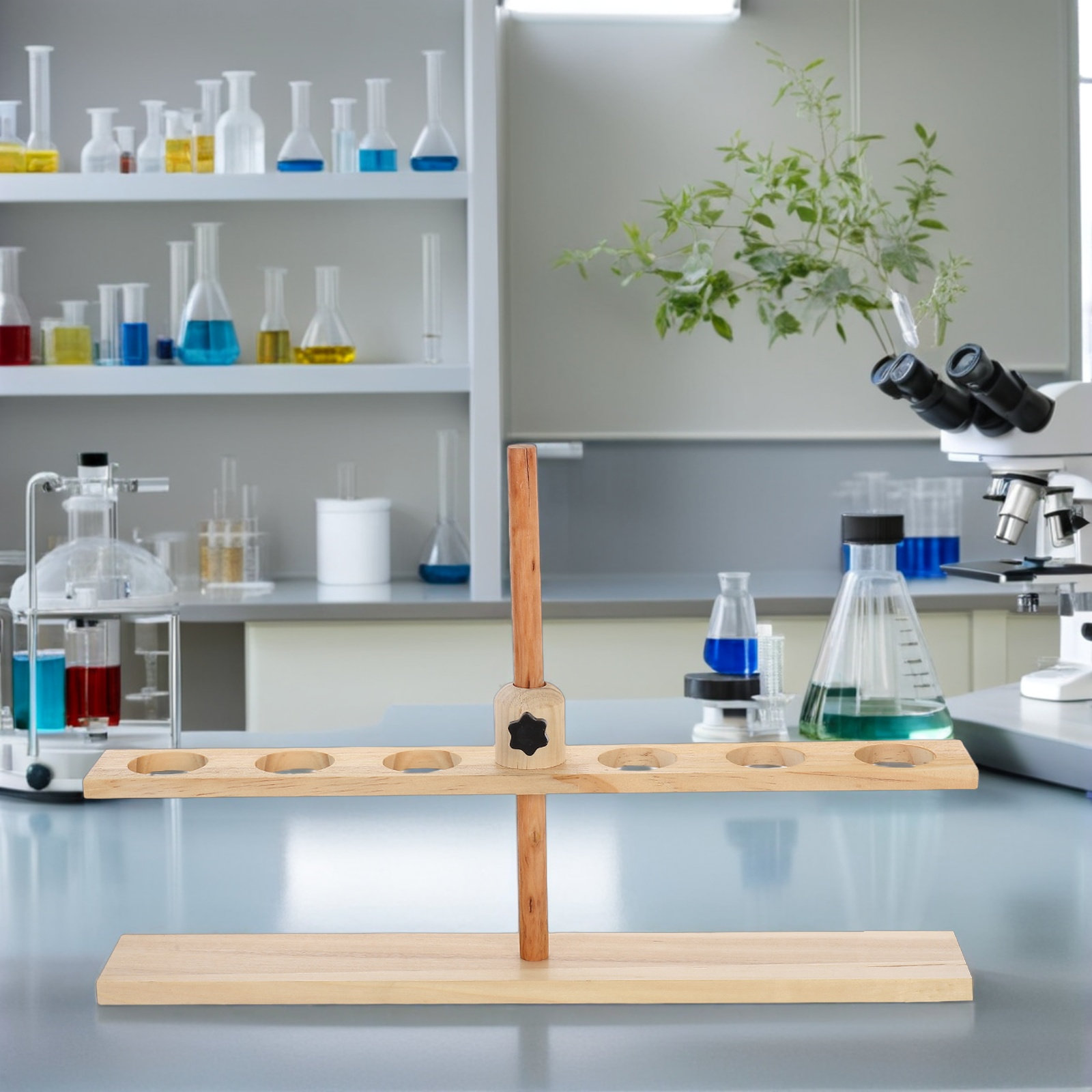 6 Hole Wooden Adjustable Chemi - Science Experiment 评论和价格